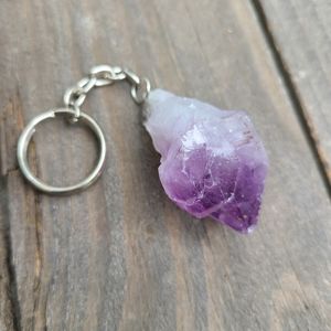 Natural Amethyst Keychain